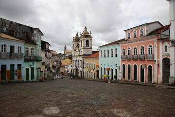 Fototapeta na wymiar View of historical Pelourinho in Salvador, Bahia, Brazil. 