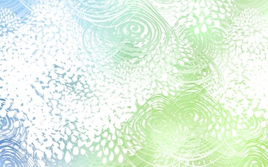 Light Blue, Green vector doodle blurred template. Blurred decorative design in Indian style with flowers. The doodle design can be used for your web site.