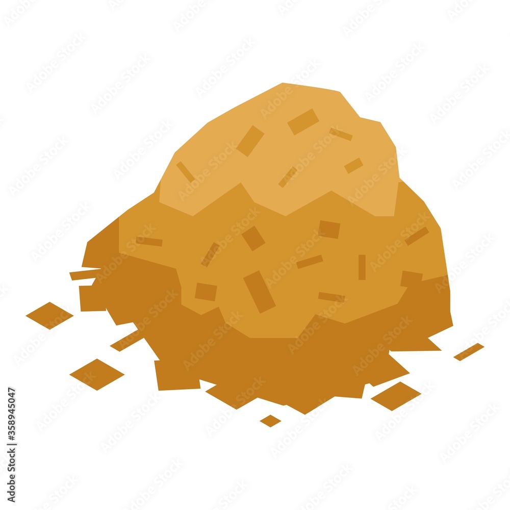Poster pieces after tree cut icon. isometric of pieces after tree cut vector icon for web design isolated o