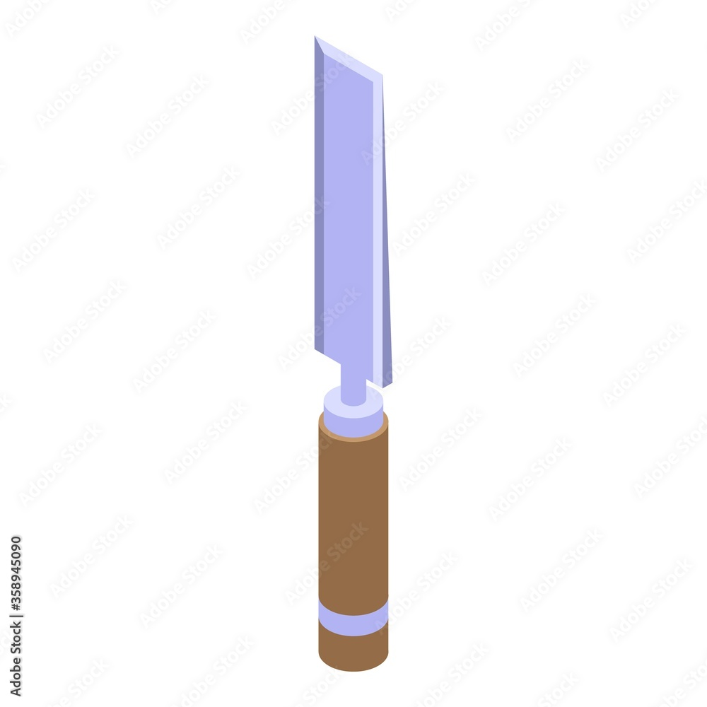 Poster chisel instrument icon. isometric of chisel instrument vector icon for web design isolated on white 