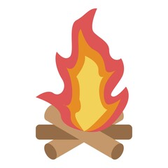 Campfire icon. Isometric of campfire vector icon for web design isolated on white background