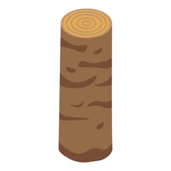 Park tree stump icon. Isometric of park tree stump vector icon for web design isolated on white background