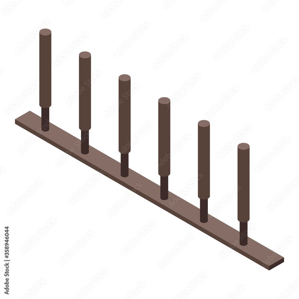 Poster dog training obstacle bar icon. isometric of dog training obstacle bar vector icon for web design is