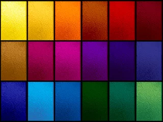 Photo sur Plexiglas Coloré Vitrail coloré sur fond noir