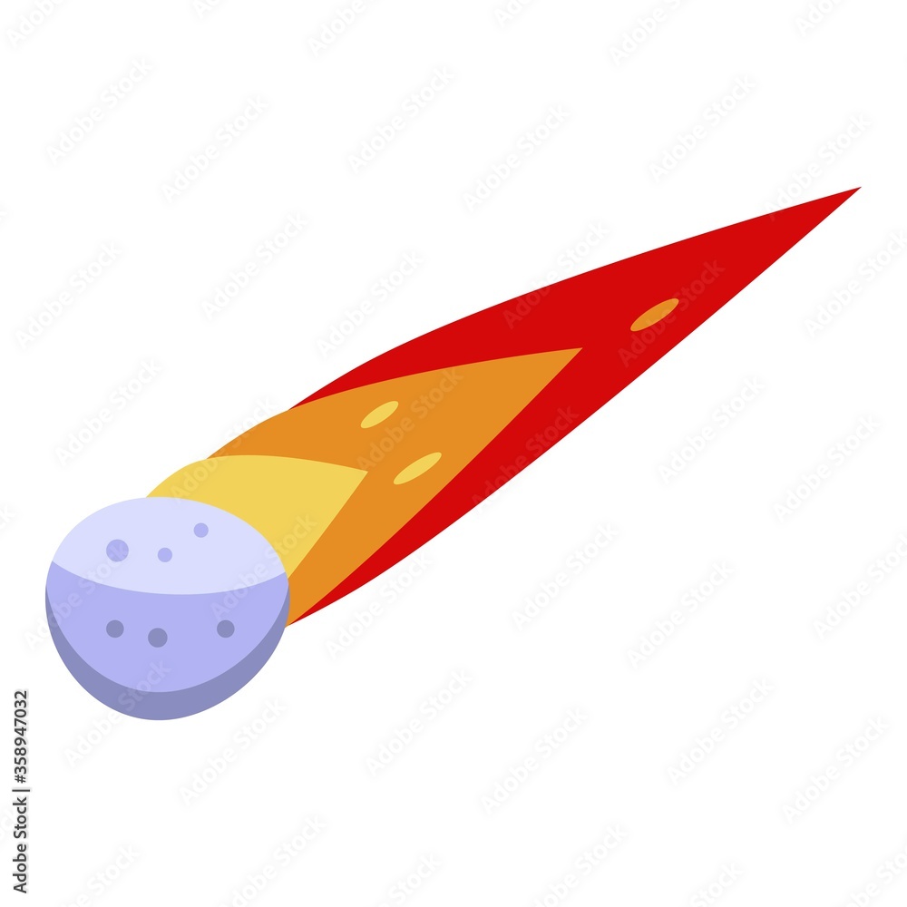 Poster space asteroid icon. isometric of space asteroid vector icon for web design isolated on white backgr