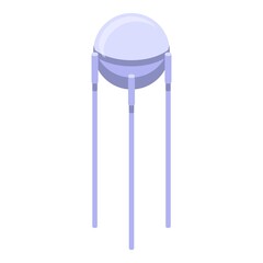 Orbital satellite icon. Isometric of orbital satellite vector icon for web design isolated on white background