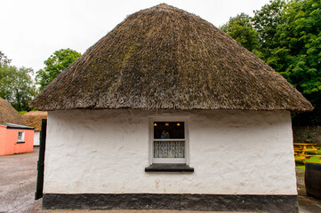 Fototapeta na wymiar House in Bunratty village (End of the Raite river) is an authentic small village in County Clare, Ireland