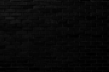 Fototapeta na wymiar Black brick wall. Designer interior background. Abstract architectural surface.