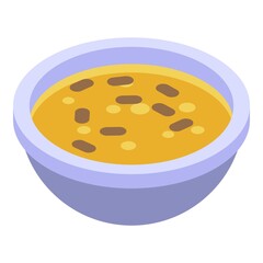 Egypt bowl soup icon. Isometric of Egypt bowl soup vector icon for web design isolated on white background