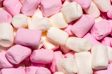 Detailed macro photo marshmallow candy