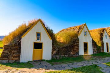 Turf house in Glaumbaer, Iceland