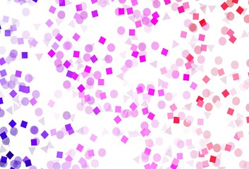 Light Purple, Pink vector texture with poly style with circles, cubes.