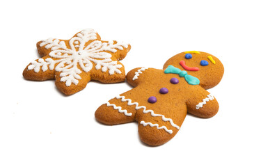 ginger christmas cookie isolated