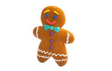 ginger christmas cookie isolated