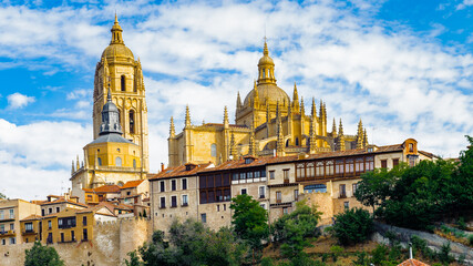 Fototapeta na wymiar It's Segovia cityscape, Spain