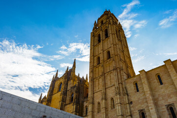 Fototapeta premium It's Bell tower of the Segovia Cathedral, Segovia, Spian