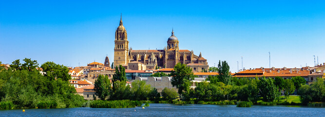 Fototapeta na wymiar It's Panorama of the Old City of Salamanca, UNESCO World Heritage