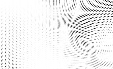Plakat Abstract halftone wave dotted background