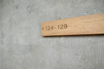 Room number in hotel corridor