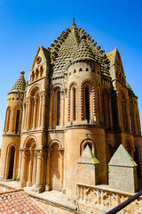 It's One of the towers of the New Cathedral of Salamanca, Spain, UNESCO World heritage