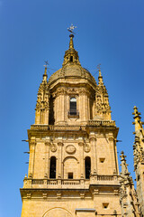 Fototapeta na wymiar It's One of the towers of the New Cathedral of Salamanca, Spain, UNESCO World heritage