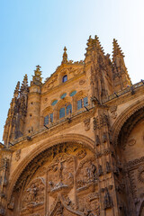 Fototapeta na wymiar It's New Cathedral (Catedral Nueva), Old City of Salamanca, Spain. UNESCO World Heritage