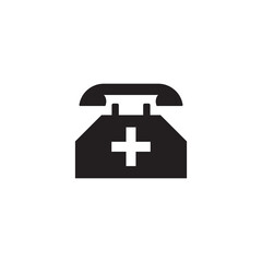 Obraz premium hospital telephone icon, medical icon vector