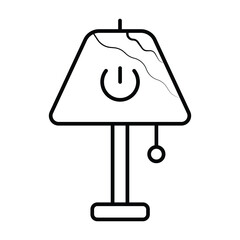 Desk Lamp icon vector illustration