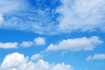 Naklejka na ściany i meble Blue sky with cloud nature background