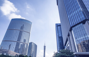 Fototapeta na wymiar CBD buildings in Tianhe District, Guangzhou, China