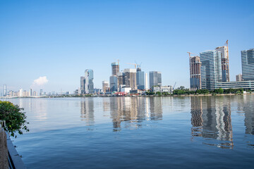 Obraz premium Pazhou CBD architectural scenery in Guangzhou, China