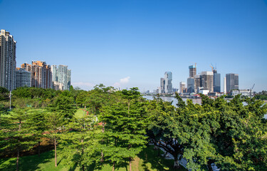 Pazhou CBD architectural scenery in Guangzhou, China