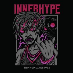 Inner Hype Hiphop Style Illustration