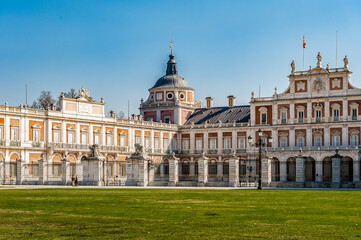 Obraz premium It's Royal Palace of Aranjuez, a residence of the King of Spain, Aranjuez, Community of Madrid, Spain. UNESCO World Heritage