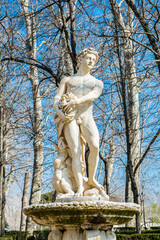 It's Sculpture in the Isla garden (Jardin de Isla), Aranjuez, Spain