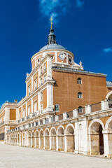 Fototapeta na wymiar It's Royal Palace of Aranjuez (Palacio Real), a residence of the King of Spain, Aranjuez, Community of Madrid, Spain. UNESCO World Heritage