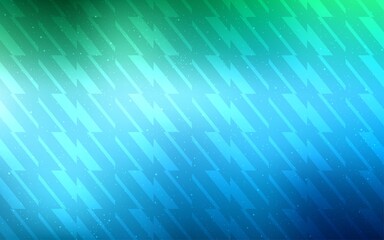 Obraz premium Light Blue, Green vector pattern with sharp lines. Shining colored illustration with sharp stripes. Pattern for ad, booklets, leaflets.