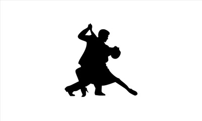 combination people and dance logo design