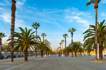 It's Passage of Columbus in Barceloneta, Barcelona. It is one of the most touristic zone in Barcelona. © Anton Ivanov Photo