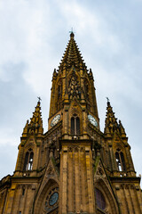 Fototapeta na wymiar It's Good Shepherd Cathedral of San Sebastian, San Sebastian, Basque Country, Spain