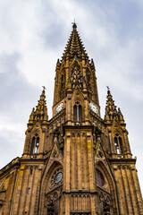 Fototapeta na wymiar It's Good Shepherd Cathedral of San Sebastian, San Sebastian, Basque Country, Spain