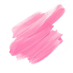 Pink brush stroke paint creative design. Make-up logo background. Image. 