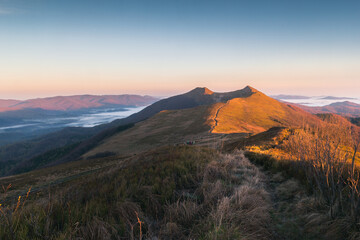 sunrise in the mountains