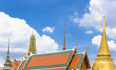 Part of Wat Phra Kaew Temple in Bangkok, Thailand cropped for cover