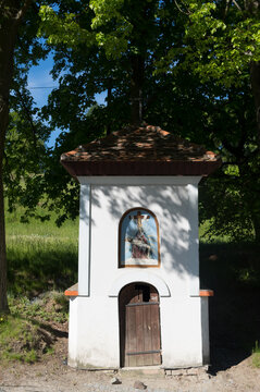 Chapel. Old Tiny Sacral Building. Folk Architecture. South Moravia, Czech Republic.