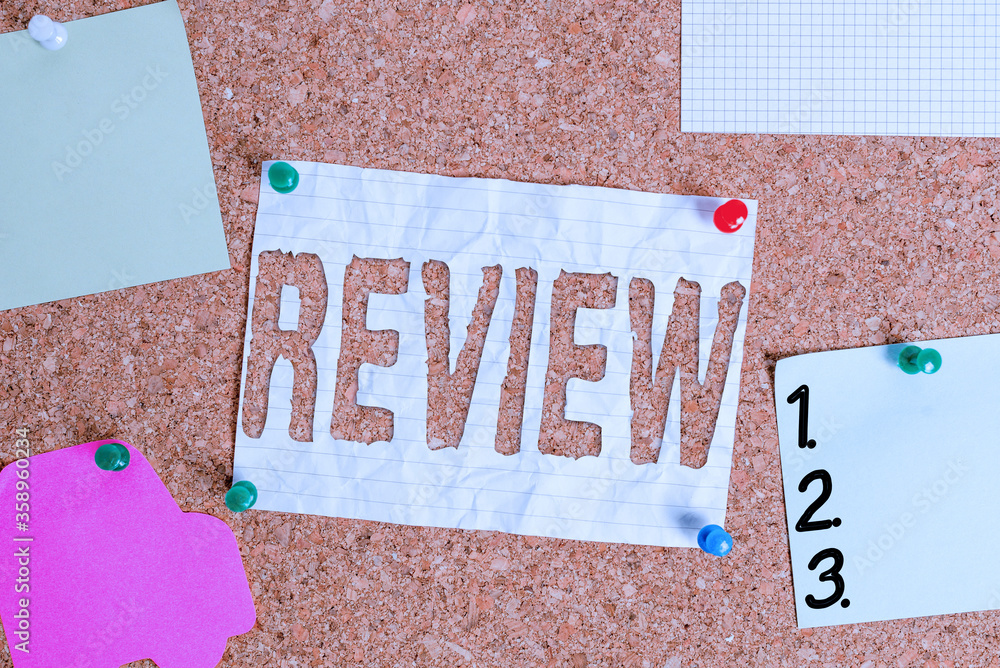 Poster text sign showing review. business photo text evaluates the work in questionbased on its strong and 