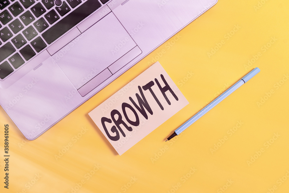 Poster handwriting text writing growth. conceptual photo progressive acquisition of various skills abilitie