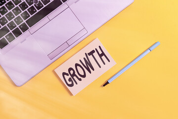 Handwriting text writing Growth. Conceptual photo progressive acquisition of various skills...