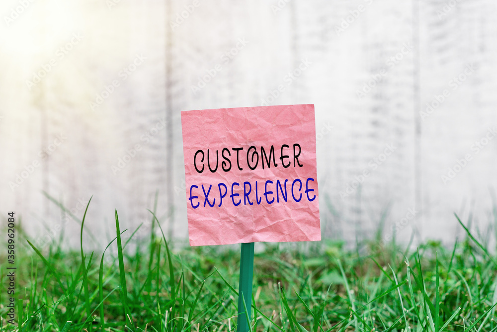 Poster conceptual hand writing showing customer experience. concept meaning phrase to describe relationship