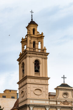 It's Saint Monica church and the Serrano bridge, Valencia, Spain